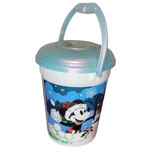 DISNEY Parks Whirley Drink Works Popcorn Bucket W/ Lid Happy Holidays